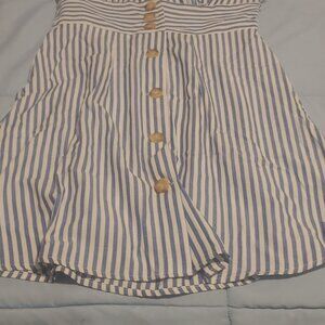 Buttoned striped dress